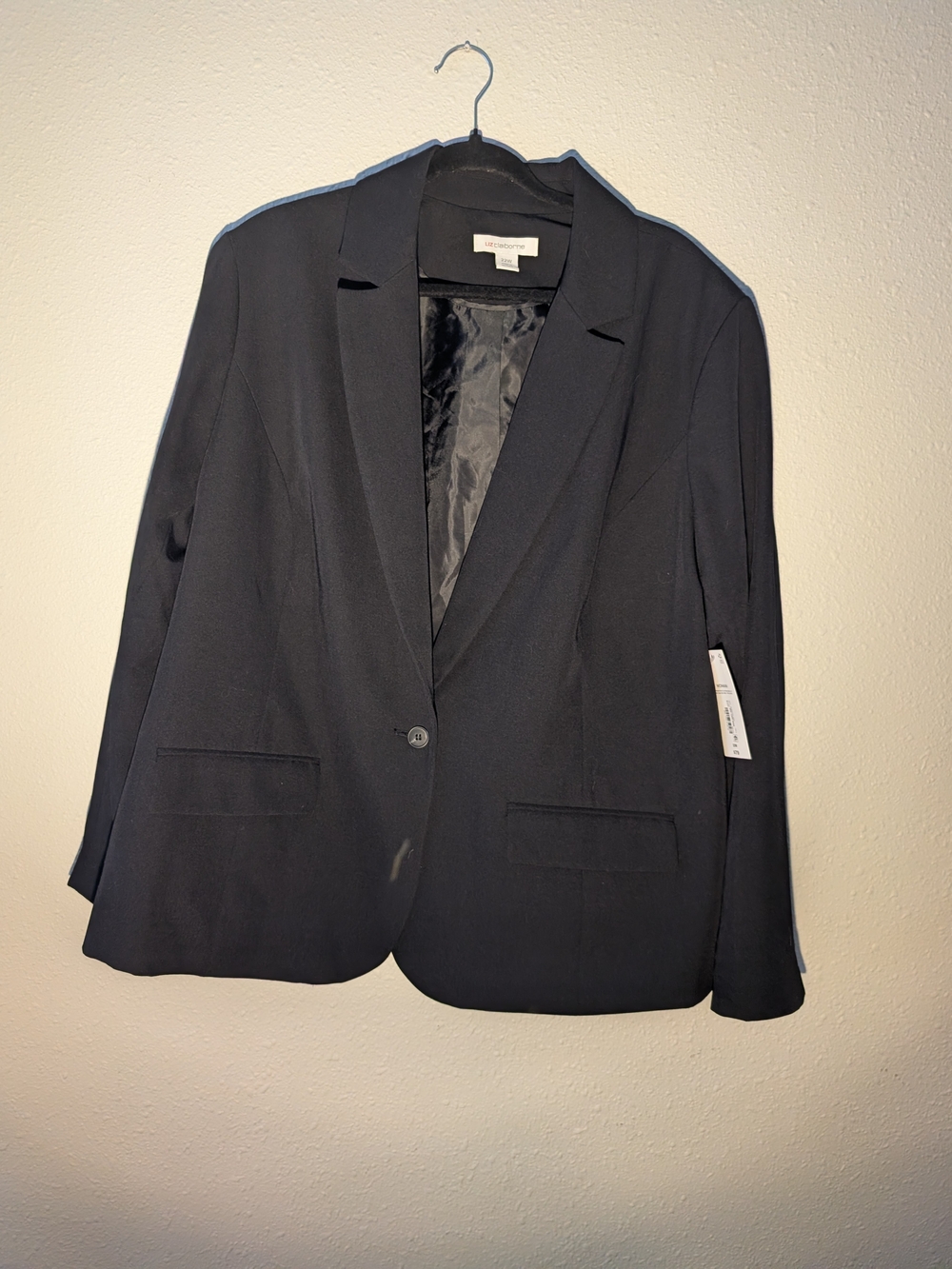 Liz Claiborne Black Single-Button Blazer 22W NWT
